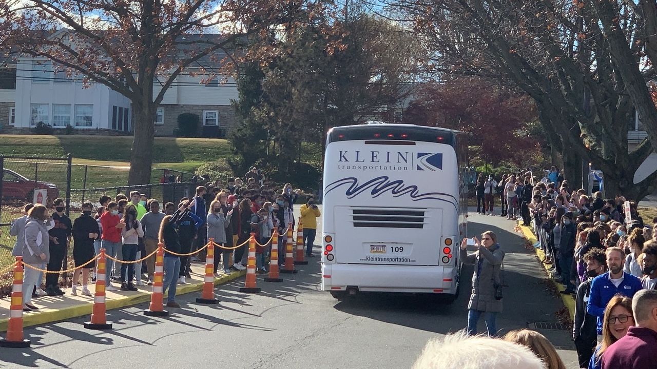 Exeter sends off high school football team to playoff game